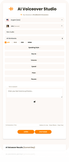 AI Voiceover Studio